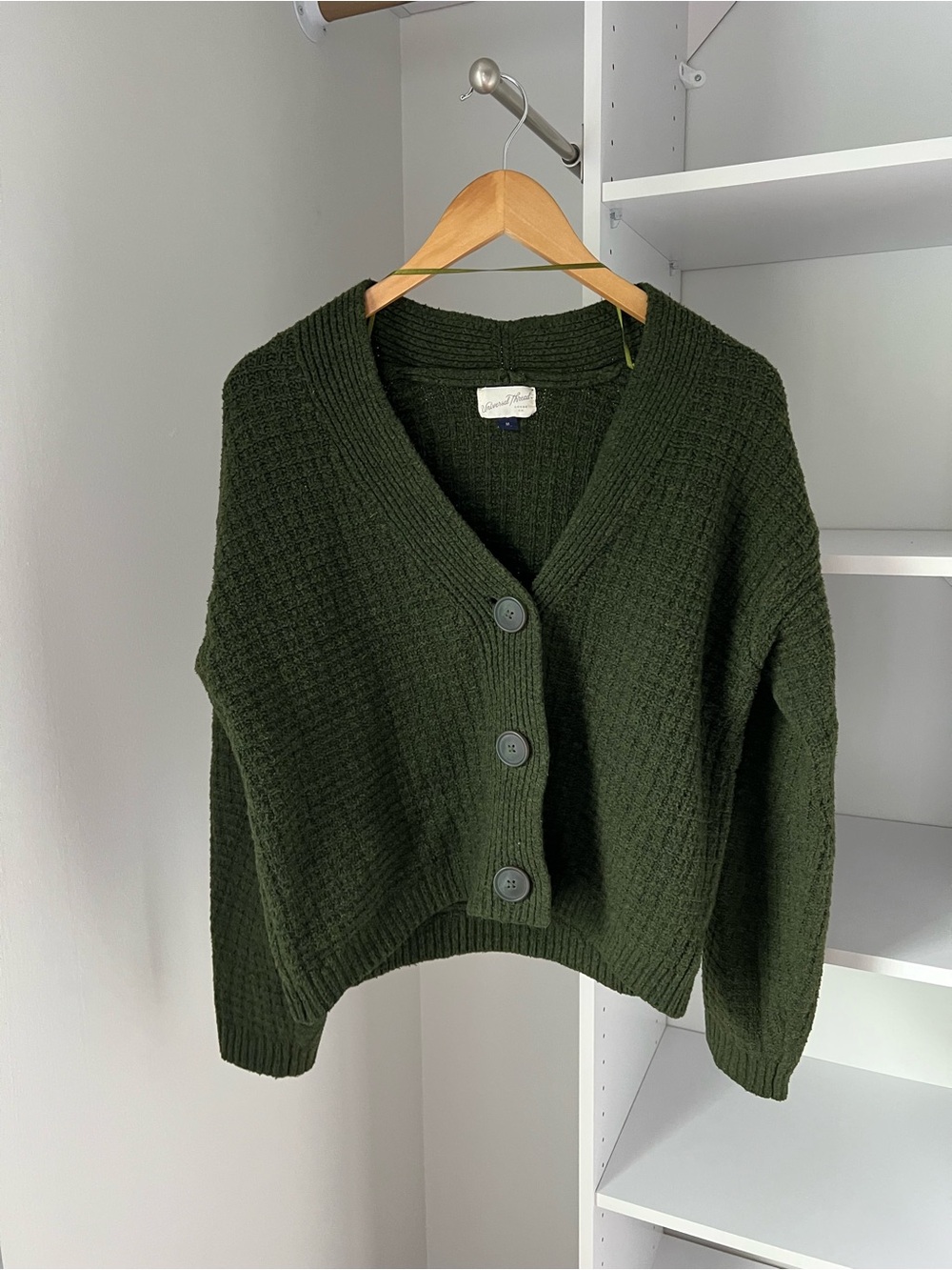 Universal Thread Olive Green Chunky Button Cardigan - Picture 2 of 5